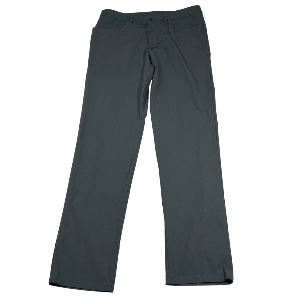 Lululemon Commission Pant Mens 34 Charcoal Grey Classic Fit Warpstreme LM5542S